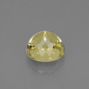 Turmalina amarelo natural 1,22ct, corte redondo, VS