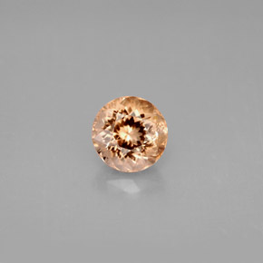 Turmalina laranja natural 1,07ct, corte redondo, VS