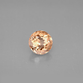 Turmalina laranja natural 1,07ct, corte redondo, VS
