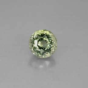 Turmalina verde natural 1,47ct, corte redondo, VVS