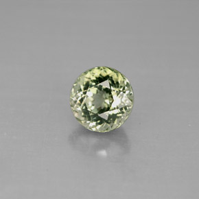 Turmalina verde natural 1,47ct, corte redondo, VVS