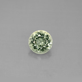 Turmalina verde natural 1,02ct, corte redondo, VS