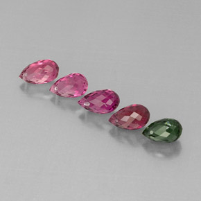 Pedras preciosas de turmalina multicolorido natural de  ct, briolete, VVS-VS