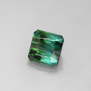 Turmalina verde natural 2,04ct, corte esmeralda, VVS