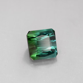 Turmalina verde natural 2,04ct, corte esmeralda, VVS