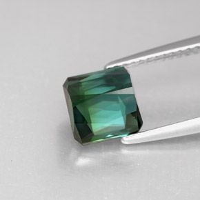 Turmalina verde natural 2,04ct, corte esmeralda, VVS