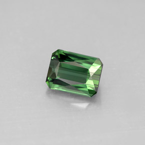 Turmalina verde natural 1,42ct, corte esmeralda, VVS-VS