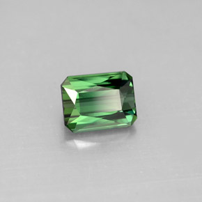Turmalina verde natural 1,42ct, corte esmeralda, VVS-VS