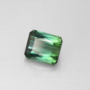 Turmalina verde natural 1,68ct, corte esmeralda, VS