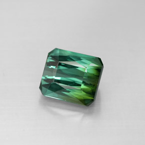 Turmalina verde natural 2,00ct, corte esmeralda, VVS-VS