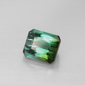 Turmalina verde natural 2,00ct, corte esmeralda, VVS-VS