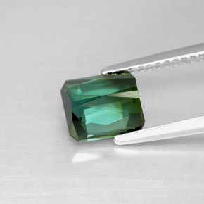 Turmalina verde natural 2,00ct, corte esmeralda, VVS-VS