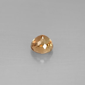 Turmalina laranja natural 0,64ct, corte redondo, VVS-VS