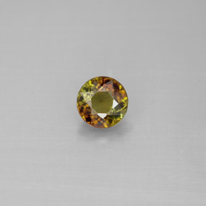 Turmalina verde natural 0,51ct, corte redondo, VS