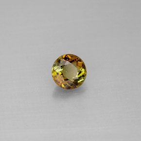 Turmalina verde natural 0,51ct, corte redondo, VS