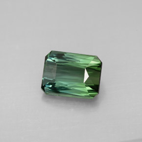 Turmalina verde natural 1,71ct, corte esmeralda, VVS-VS