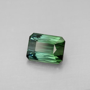 Turmalina verde natural 1,71ct, corte esmeralda, VVS-VS