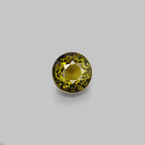 Turmalina verde natural 1,10ct, corte redondo, VVS