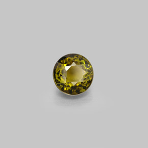 Turmalina verde natural 1,10ct, corte redondo, VVS
