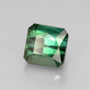 Turmalina verde natural 1,65ct, corte esmeralda, VVS