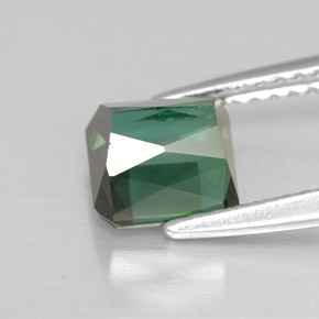 Turmalina verde natural 1,65ct, corte esmeralda, VVS