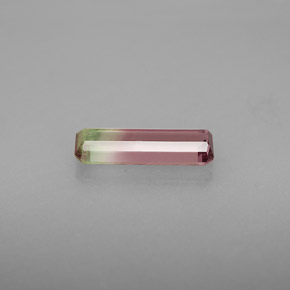 Turmalina multicolorido natural 1,17ct, corte esmeralda, VS