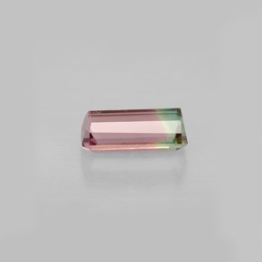 Turmalina multicolorido natural 1,23ct, corte esmeralda, VVS-VS