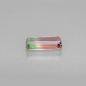 Turmalina multicolorido natural 0,98ct, corte esmeralda, VVS-VS
