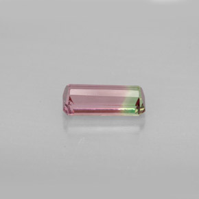 Turmalina multicolorido natural 1,03ct, corte esmeralda, VVS-VS