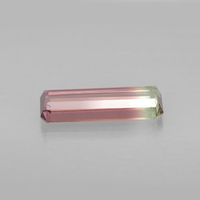 Turmalina multicolorido natural 1,69ct, corte esmeralda, VVS-VS