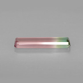Turmalina multicolorido natural 1,10ct, corte esmeralda, VVS-VS
