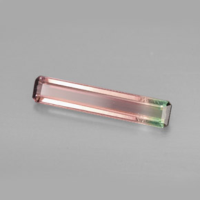 Turmalina multicolorido natural 1,19ct, corte esmeralda, VVS-VS