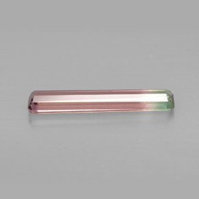 Turmalina multicolorido natural 1,19ct, corte esmeralda, VVS-VS