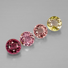 Pedras preciosas de turmalina multicolorido natural de  ct, corte redondo, VVS