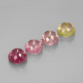 Pedras preciosas de turmalina multicolorido natural de  ct, corte redondo, VVS