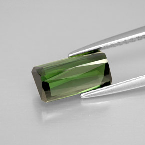 Turmalina verde natural 1,78ct, corte esmeralda, VVS