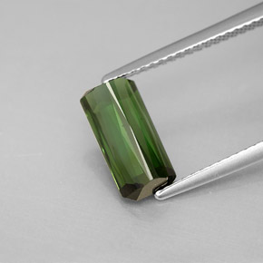 Turmalina verde natural 2,05ct, corte esmeralda, VVS