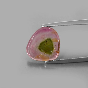 Turmalina multicolorido natural 3,49ct, transparente, transparente/translúcido