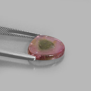 Turmalina multicolorido natural 3,49ct, transparente, transparente/translúcido