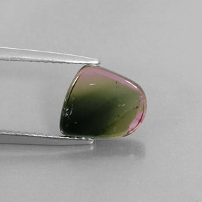Turmalina multicolorido natural 2,24ct, transparente, transparente/translúcido