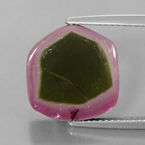 Turmalina multicolorido natural 8,46ct, transparente, transparente/translúcido