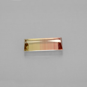 Turmalina multicolorido natural 1,02ct, baguete, VVS