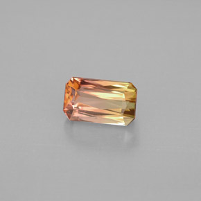 Turmalina bicolor natural 1,17ct, corte esmeralda, VVS