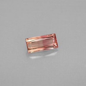Turmalina bicolor natural 0,79ct, baguete, VVS
