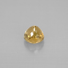 Turmalina amarelo natural 0,90ct, corte redondo, VVS