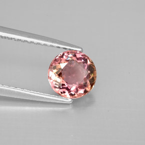 Turmalina rosa natural 1,06ct, corte redondo, VVS