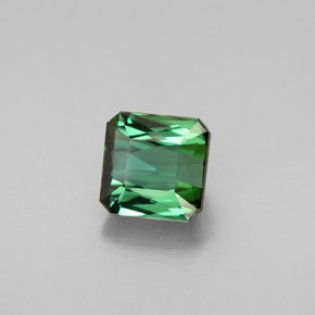 Turmalina verde natural 1,58ct, corte esmeralda, VVS-VS