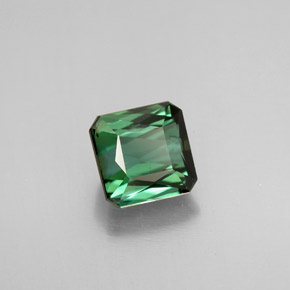 Turmalina verde natural 1,58ct, corte esmeralda, VVS-VS
