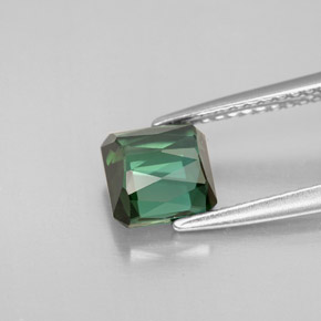 Turmalina verde natural 1,58ct, corte esmeralda, VVS-VS