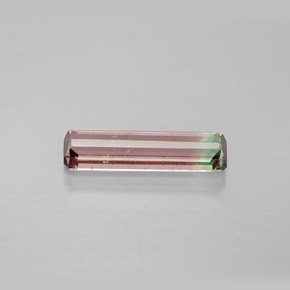 Turmalina multicolorido natural 1,68ct, corte esmeralda, VVS-VS